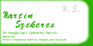 martin szekeres business card